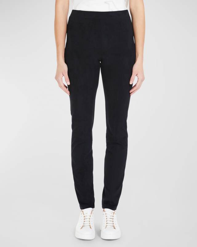 Skinny Faux Suede Leggings